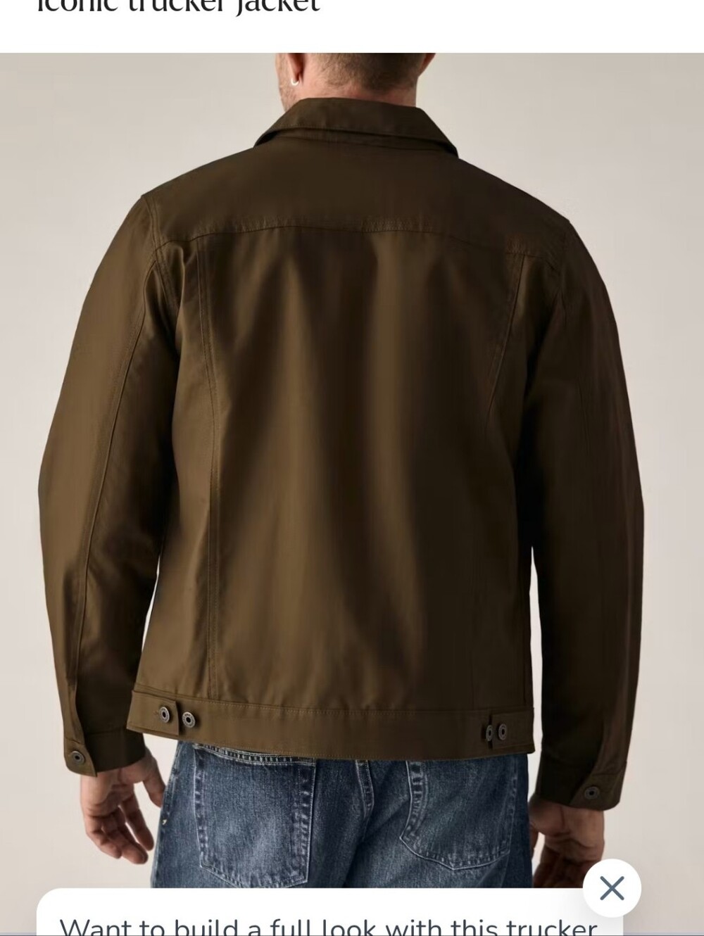 Huckberry Olive Green Trucker Jacket